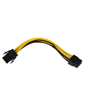 Kabel Power VGA PCIE 6 pin Female to 8 pin Male 20cm PCI-E Extender
