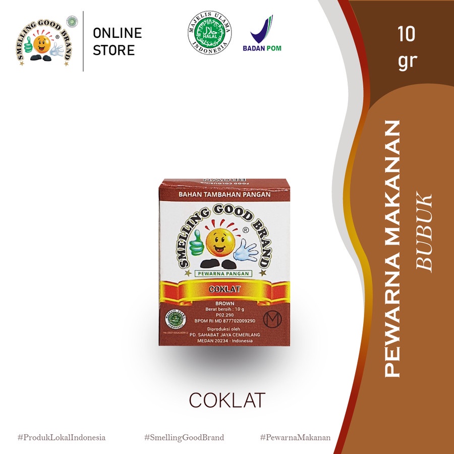 

Pewarna Makanan Bubuk Smelling Good 10 gr - Coklat