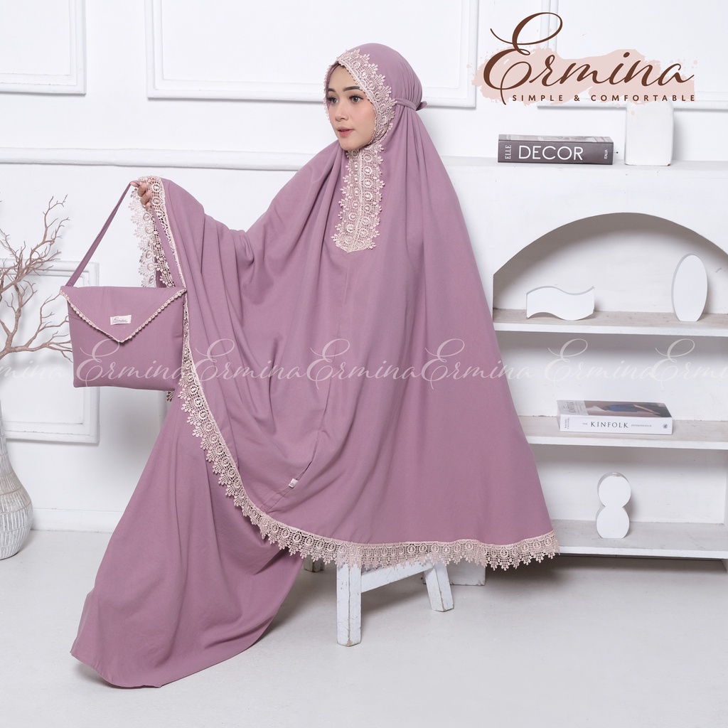 Mukena Sultan Mewah 2in1 Ermina Sofia Series Katun Mikro Premium Jumbo