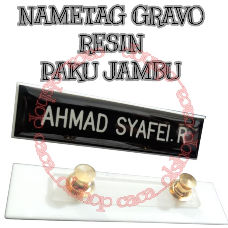 Nametag Nyonya Papan Nama Dada Persit Bhayangkari Akrilik Lapis Resin P.O