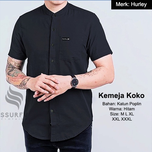 Kemeja Pria Shanghai Pendek Kemeja Koko Pria Lengan Pendek Kemeja Shanghai Casual Slimfit