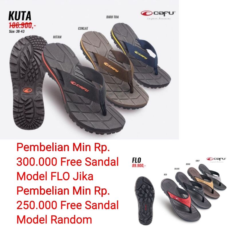 Sandal Jepit Cafu Pria Model Kuta Sendal Jepit Cowok Casual Original