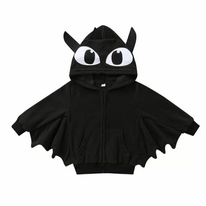 ✿ BISA COD✿ Toothless dragon kids jacket Halloween costume Bat train your Dragon - 90