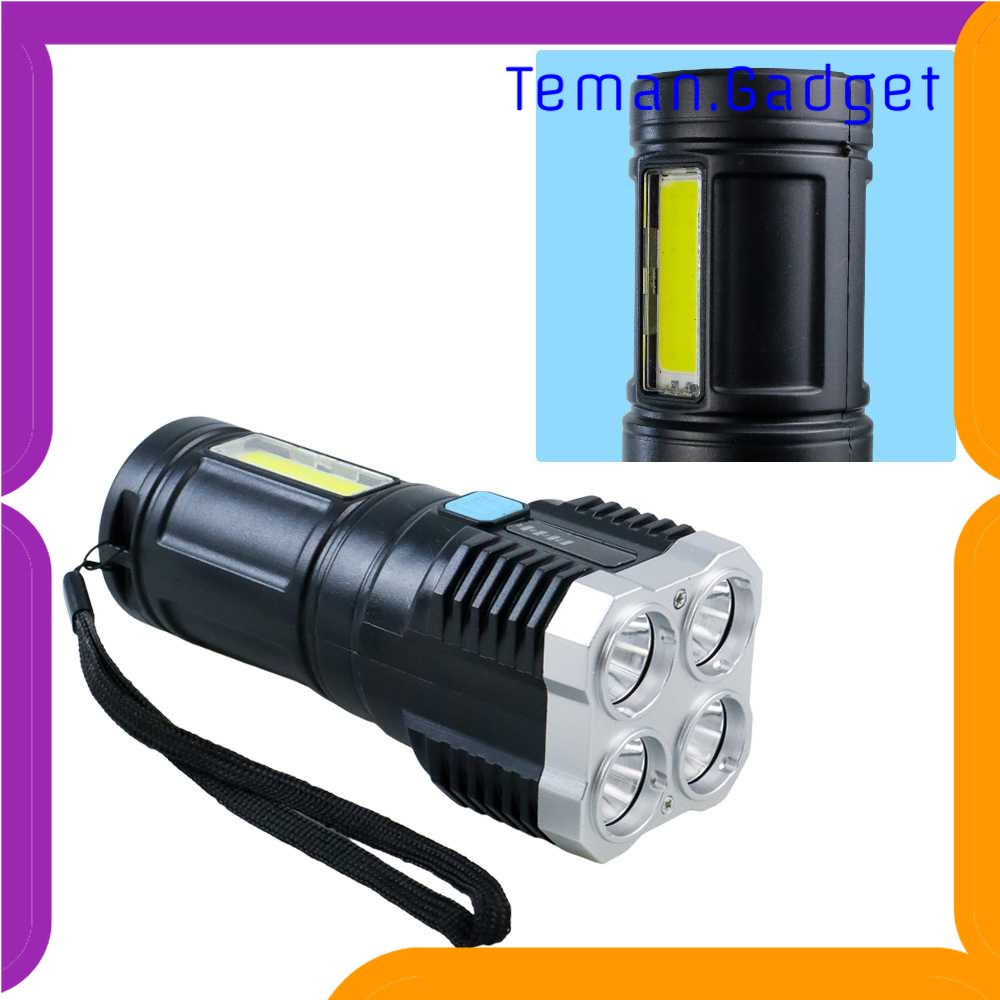 TG-SNT ZHIYU Senter LED Flashlight USB Rechargeable 4 XPE + COB - L-S03