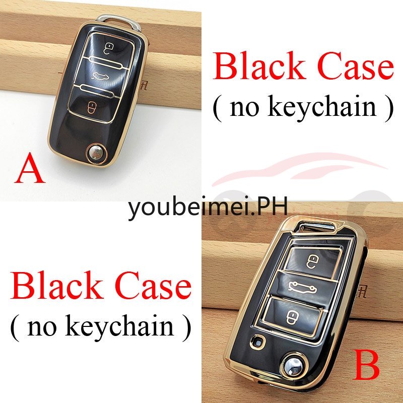 Tpu Car Flip Key Case Cover Shell Untuk Volkswagen VW Passat Polo Tiguan Golf Beetle Caddy T5 Up Eos Skoda Octavia Kursi Leon Altea Volkswagen Golf 5 6 7 8 Polo Mk 4 5 6 7 Skoda Fabia