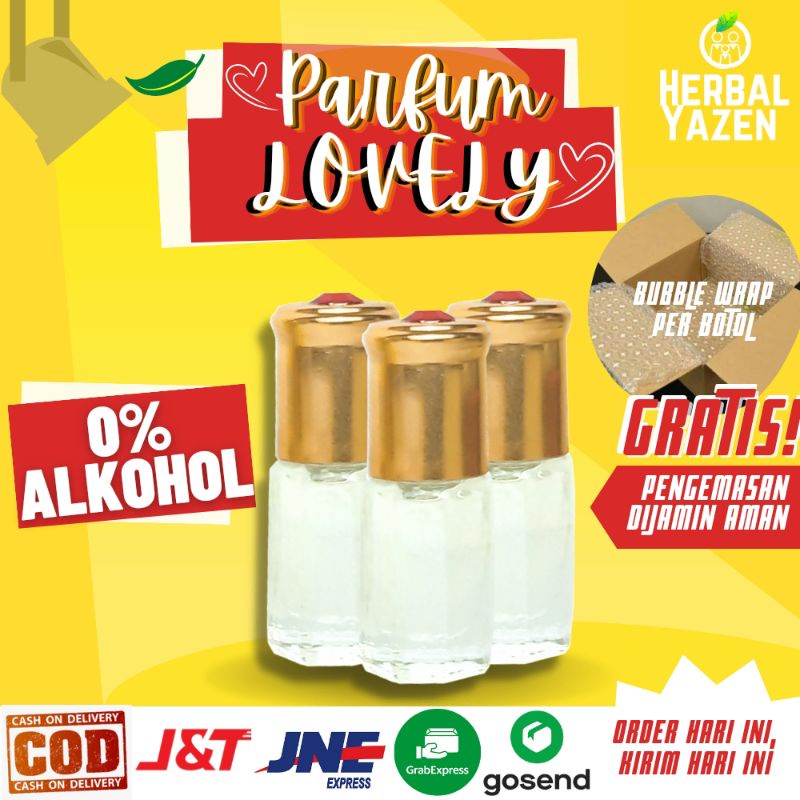Parfum Aroma LOVELY OR Original Non Alkohol 3ml 6ml 12ml Parfum Original Bibit Parfum Murni LOVELY O