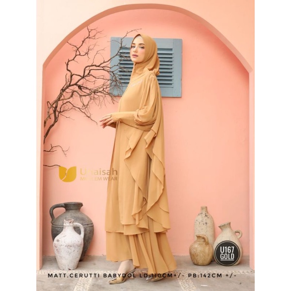 GAMIS UNAISAH U167 SET KHIMAR SYARI ORIGINAL UNAISAH