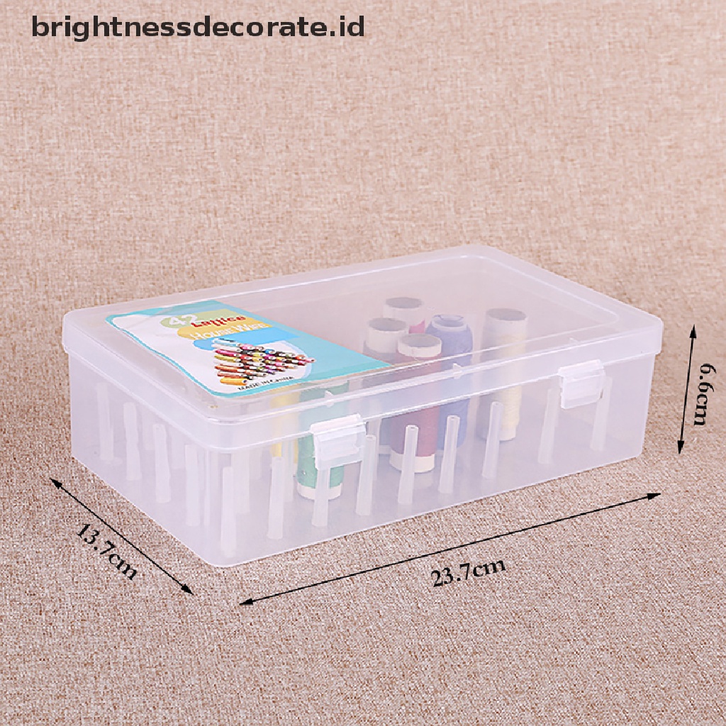 [Birth] Kotak Penyimpanan Benang Jahit 42buah Spool Bobbin Carry Case Container Holder Craft Spool Organizing Case Sewing Storage Box [ID]