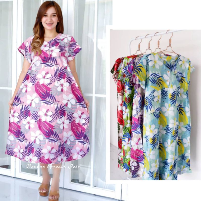 Daster Payung Bali Busui Motif Bunga Kekinian