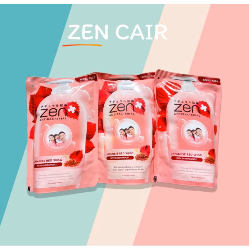 ✿ELYSABETHME✿ Zen antibacterial body wash cair 450ml refill isi ulang lebih hemat anti kuman virus bakteri cocok untuk kulit sensitif alergy