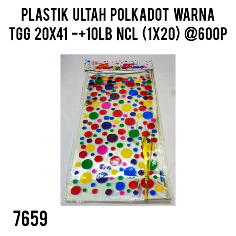 PLASTIK ULTAH POLKADOT TANGGUNG UK 20X41