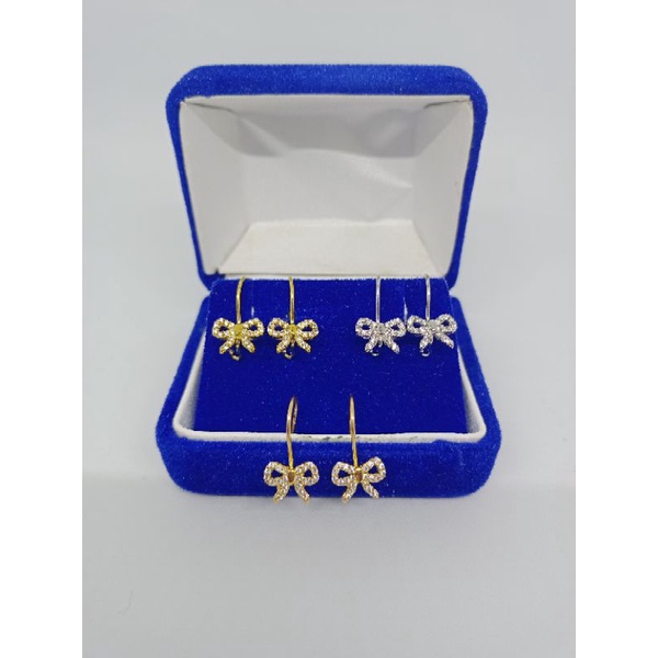 Anting kait pita corr mp / anting kait perak asli silver 925 lapis emas/ anting fashion wanita terbaru