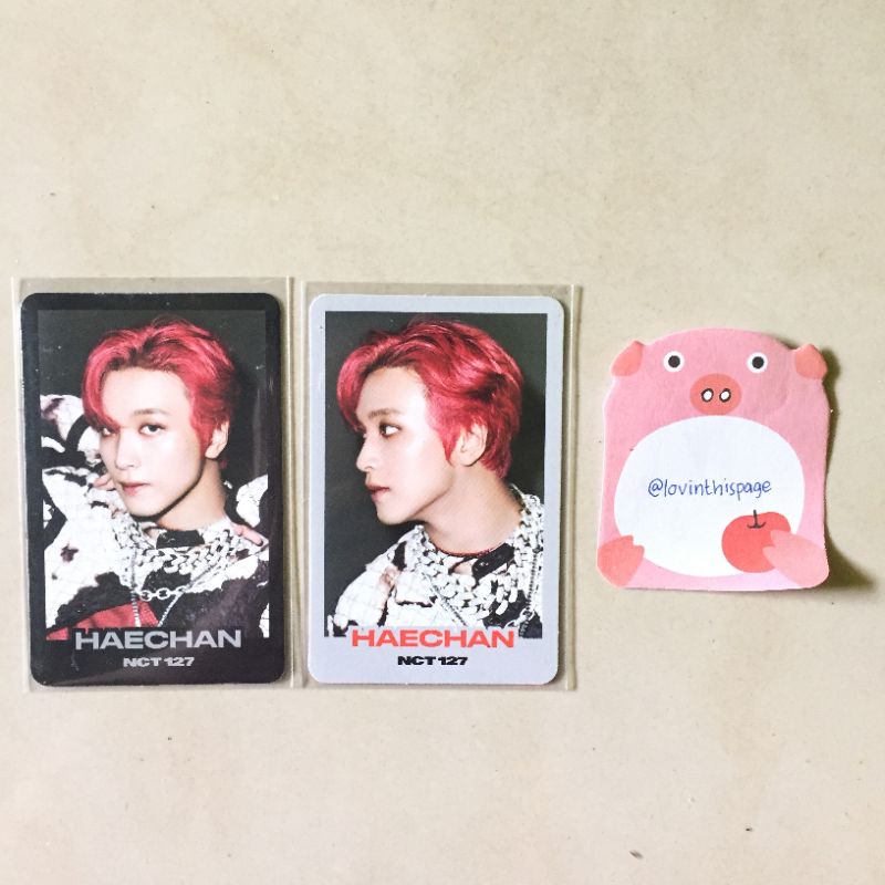 HAECHAN TC A B TRADING CARD BLACK GREY 2 BADDIES NCT 127 OFFICIAL PHOTOCARDS SET