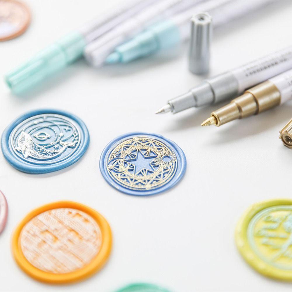 Mxbeauty Sealing Wax Stamp Mark Pen Siswa Vintage Scrapbooking Graffiti Doodle Alat Tulis Api Cat Segel Mewarnai