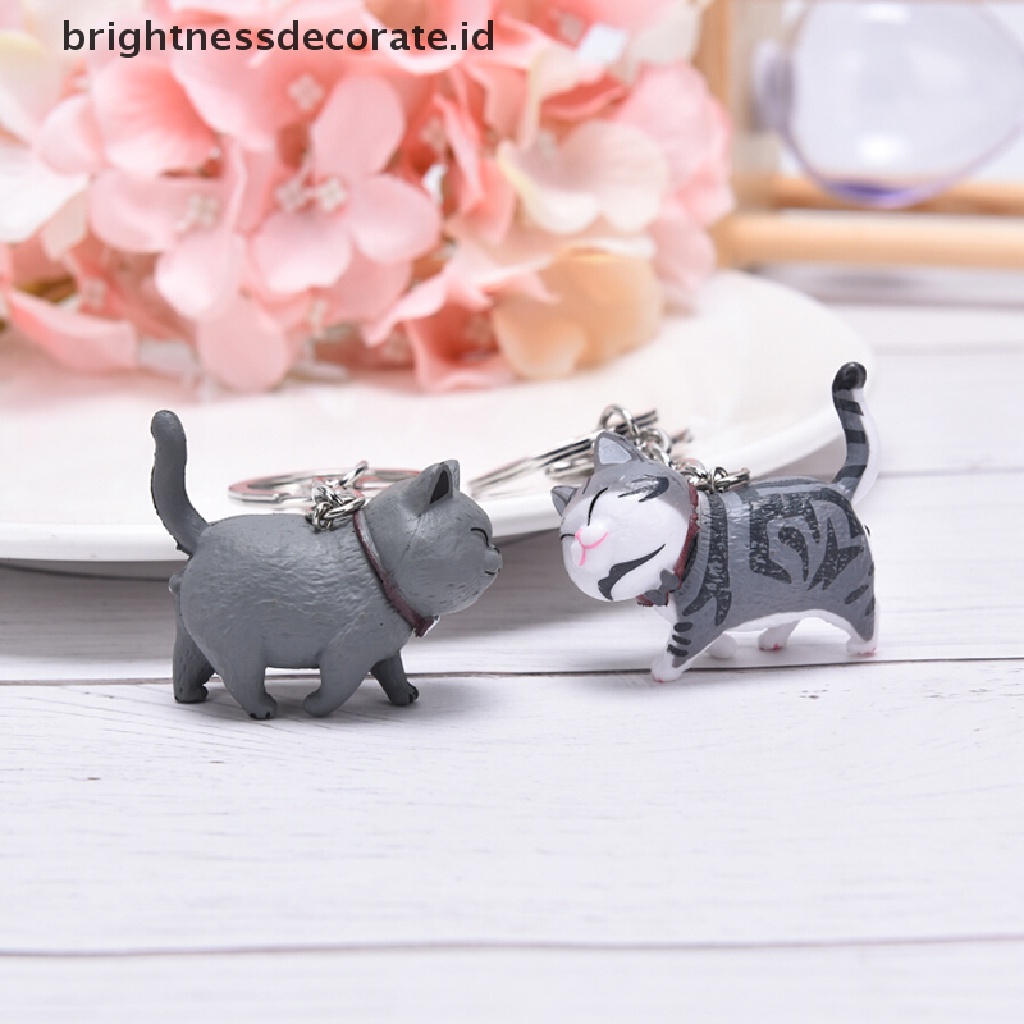 [Birth] New Lovely Cat Kitten Keychain Gantungan Kunci Handbag Liontin Ornamen Hadiah Mainan Anak [ID]