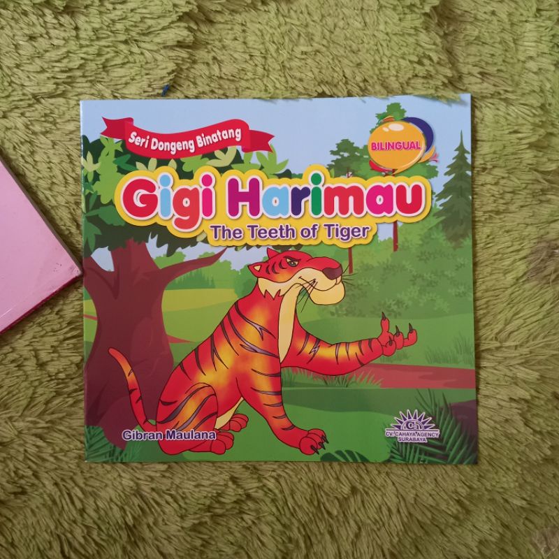ORIGINAL BUKU CERITA ANAK SERI DONGENG BINATANG BILINGUAL GIGI HARIMAU FULL COLOUR