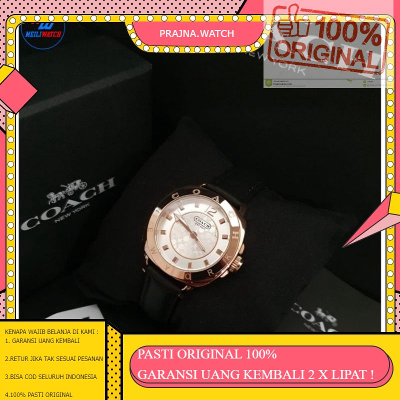 ORIGINAL JAM TANGAN WANITA CEWEK COACH WANITA ANTI AIR KULIT ORIGINAL ORI 100% TERBARU