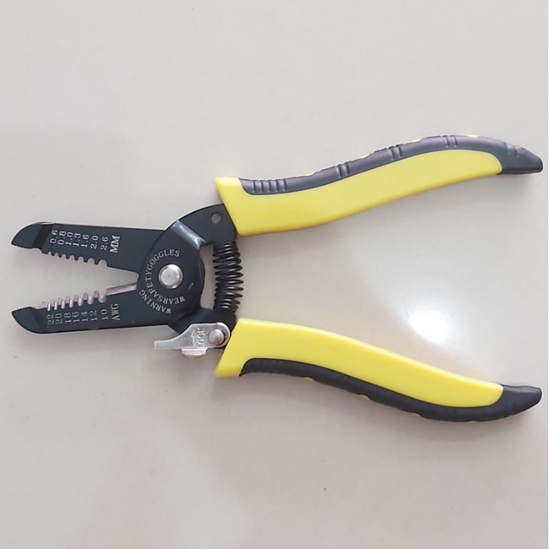 Tang Kupas Kabel Crimping Tool Kuning Wire Stripper