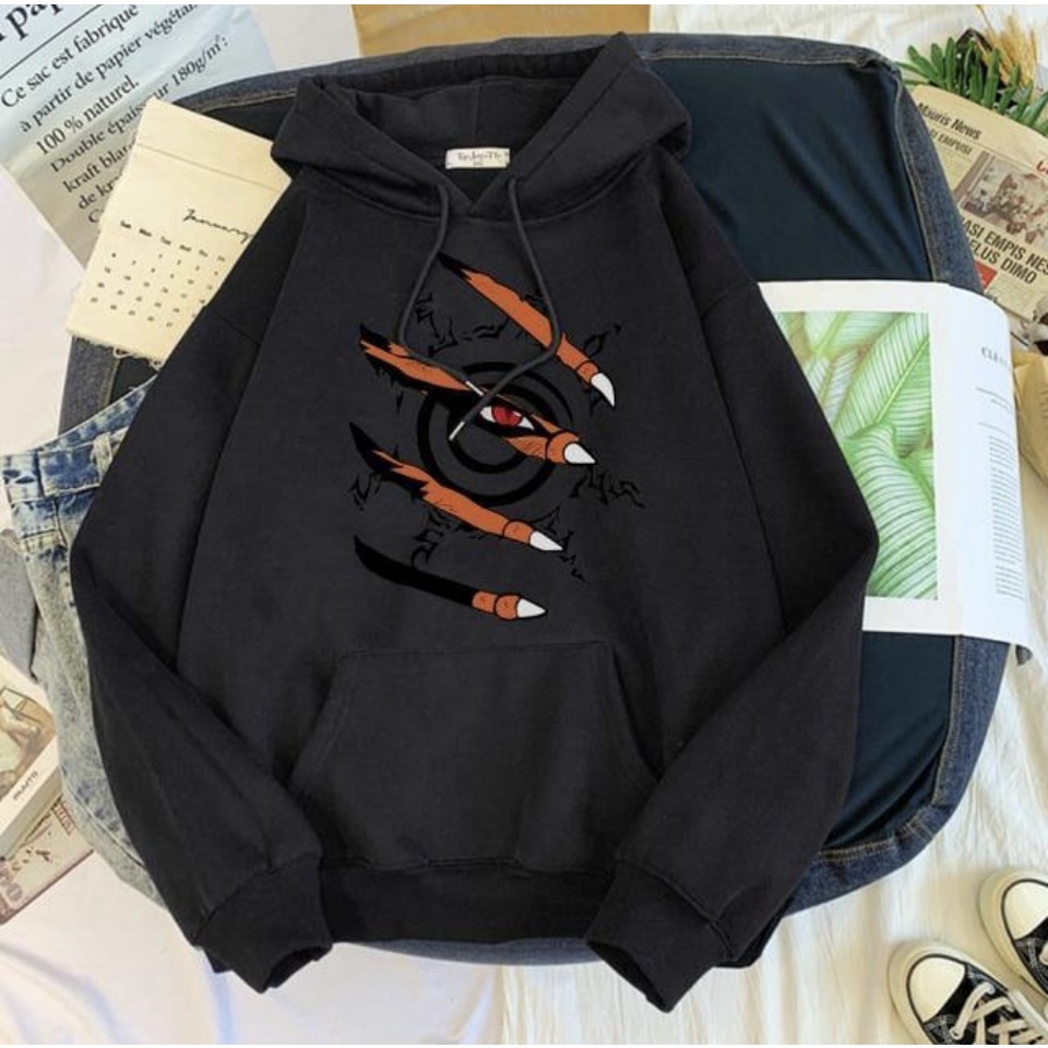 KURAMA Sweater Hoodie Trendy II KURAMA anime Jumper Hoodie II  Sweter Oblong Topi Sz M - XL ( Pria &amp; Wanita / Anak &amp; Dewasa )