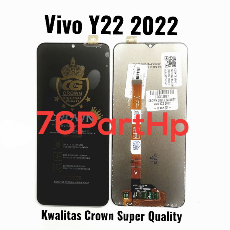 Lcd touchscreen Fullset kwalitas Crown super Quality Vivo Y22 2022