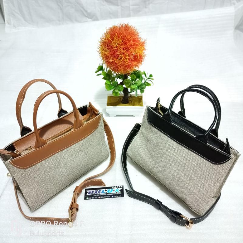 TAS SELEMPANG & HANDBAG WANITA KANVAS OVAL PREMIUM