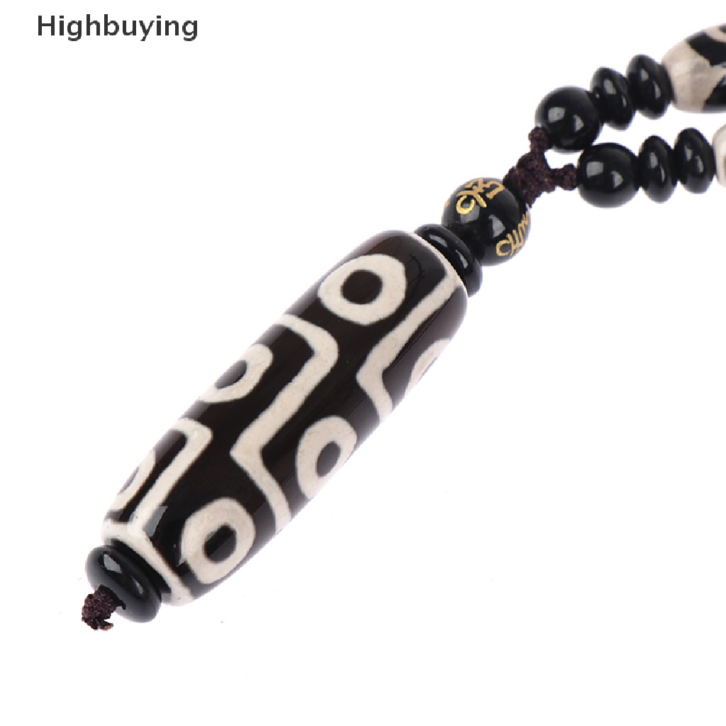 Hbid Sembilan Mata Tibet Dzi Liontin Choker Nacklace Natural Tibet Bead Hadiah Keberuntungan Glory