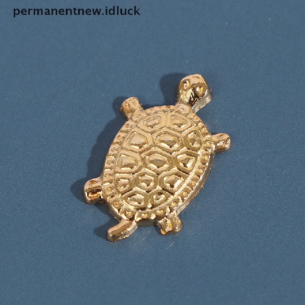 [luckypermanentnew] 10pcs FengShui Golden Money Turtle Kura Keberuntungan Jepang Untuk Kekayaan Keberuntungan [ID]