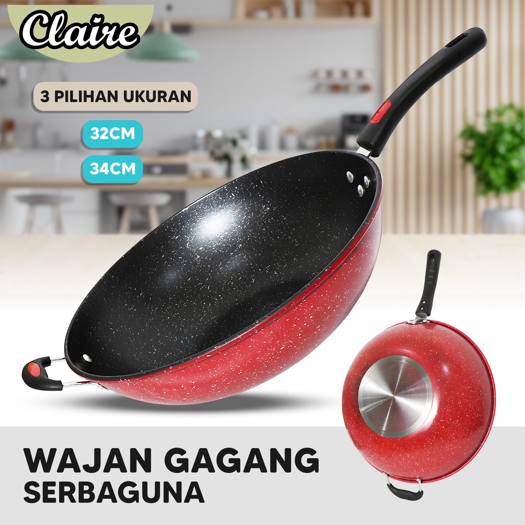 WAJAN KUPING ENAMEL / WAJAN WARNA MERAH / WAJAN ANTI LENGKET