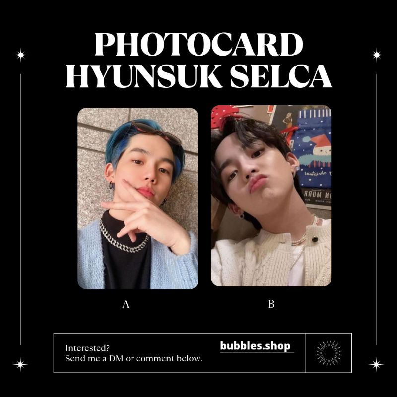 PHOTOCARD UNOFFICIAL HYUNSUK TREASURE SELCA