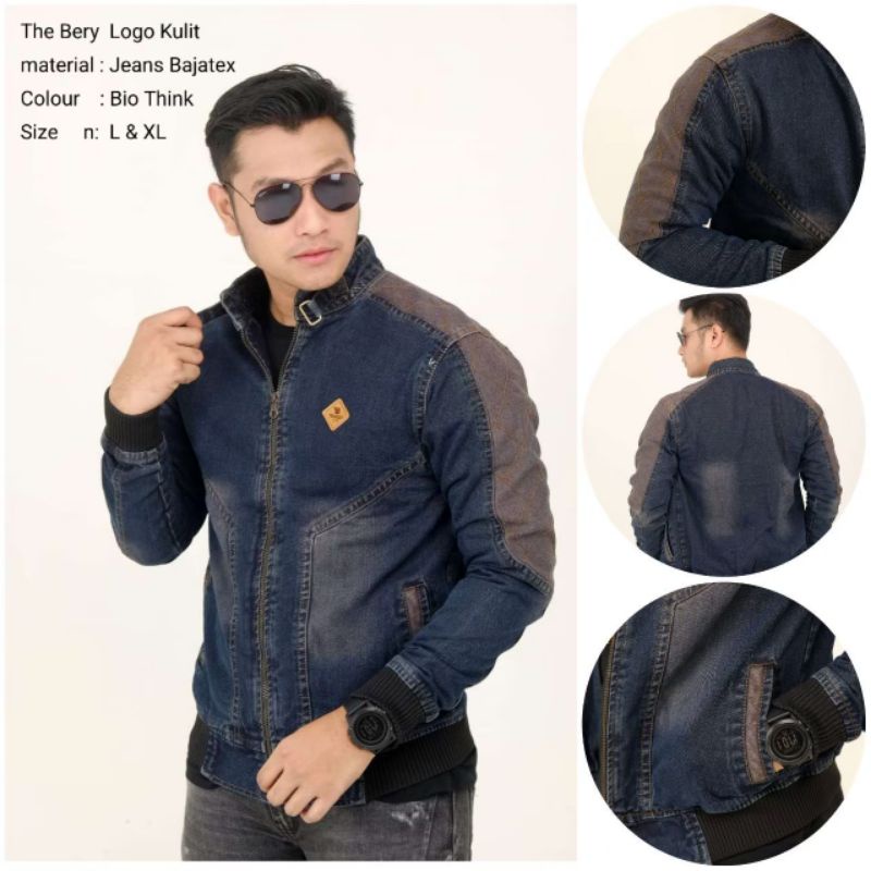 jaket jeans pria the berry original