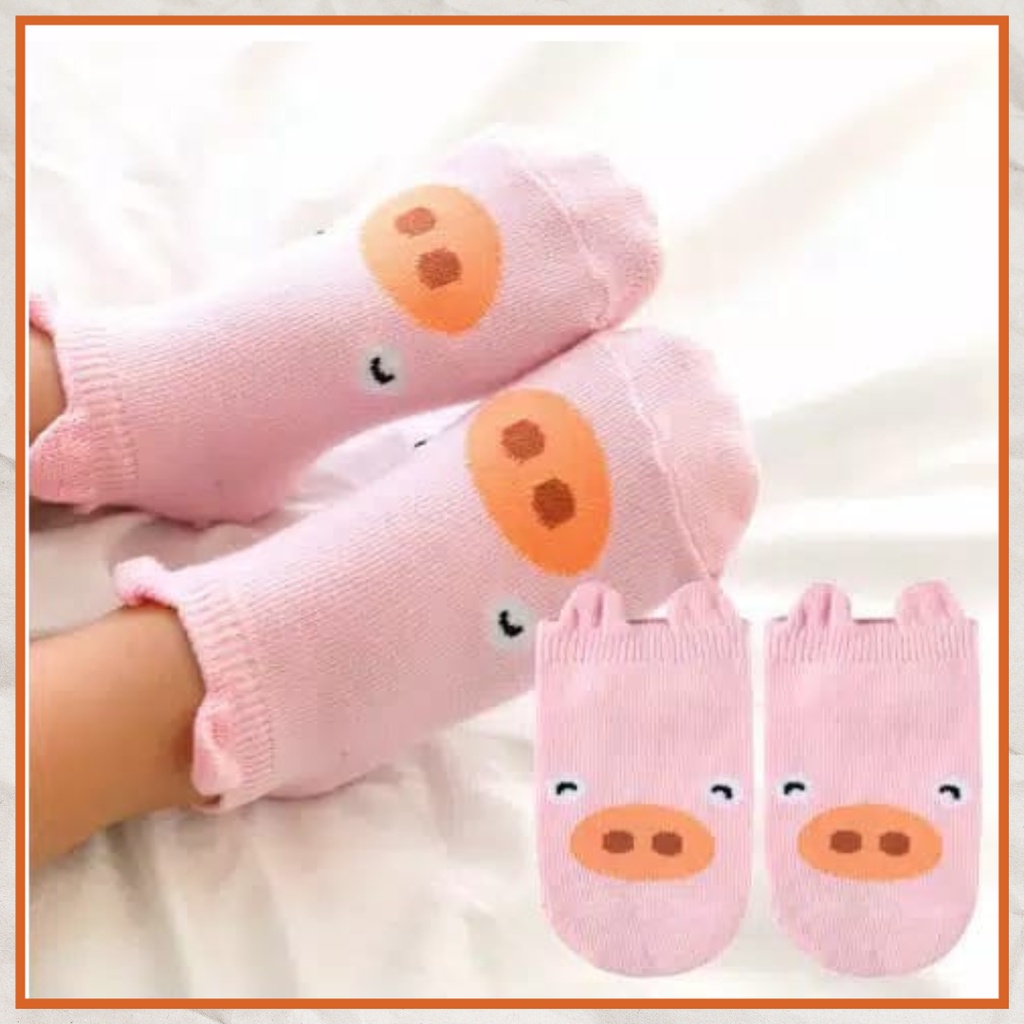 Kaos Kaki Bayi Random Unisex Lucu Motif Kuping Timbul Terbaru