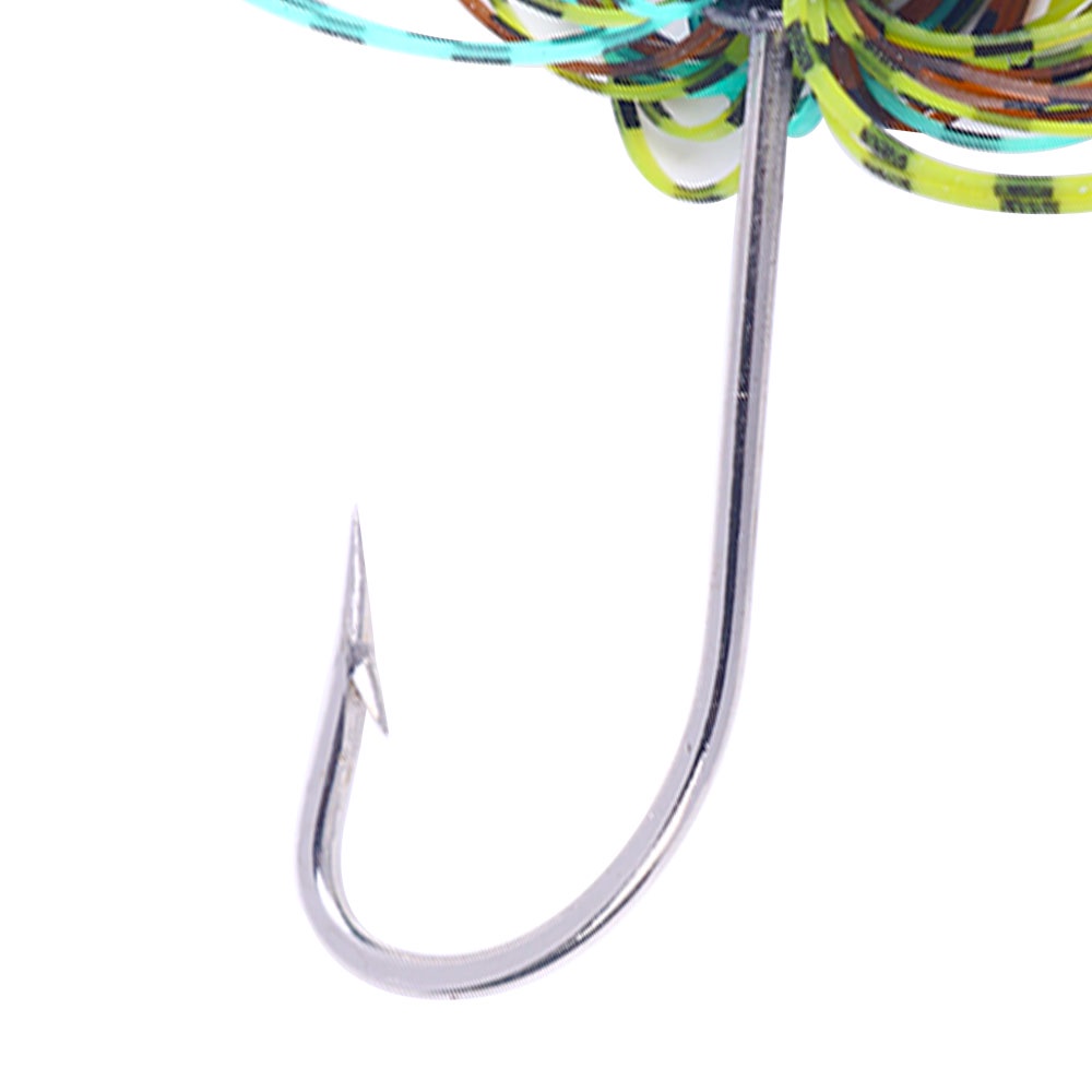 Hengjia 1Pcs Chatter Umpan Salmon spinner Bahan Metal Ukuran Tanpa Gulma Umpan Pancing Buzzbait wobbler 8CM/10.8G Chatterbait Untuk Bass Pike walleye Ikan