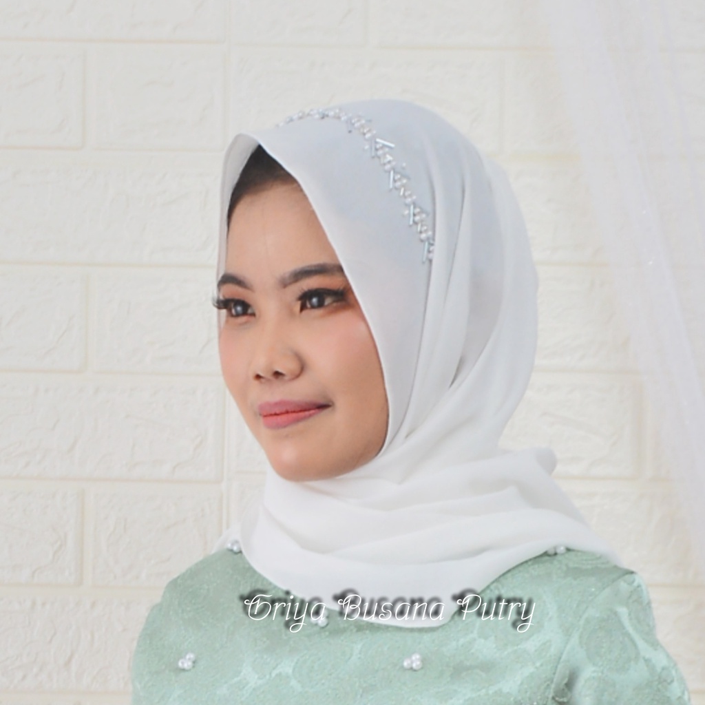 Jilbab Segi Empat | Pashmina Payet Hijab Jilbab Ceruty Premium | Kerudung Pashmina Payet Bando Cantik