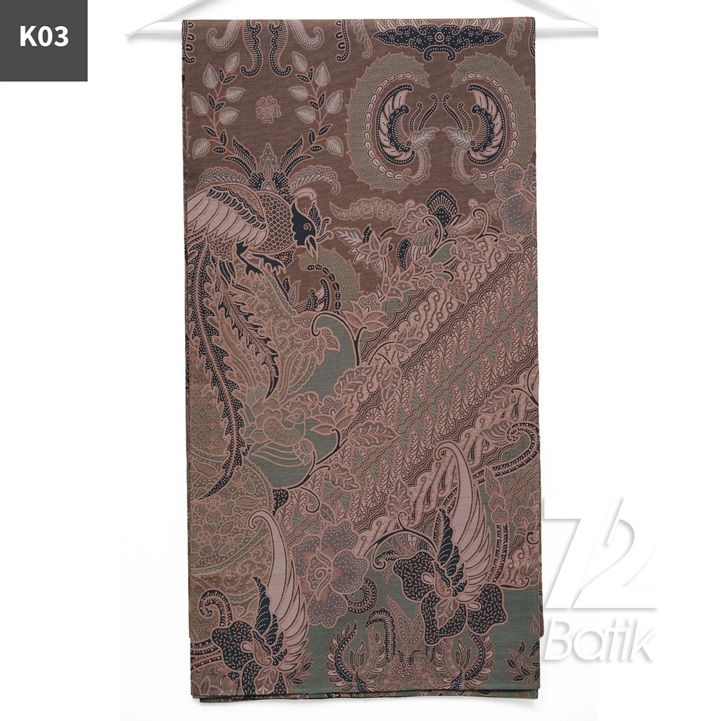 KAIN BATIK PREMIUM Bahan Katun Motif Burung Ekor Panjang Abu Grey 722690 Cap 72 Jarik Jarit Samping Kebat Panjang Batik Katun Modern Premium Bahan Seragam Batik Pernikahan Kantor Keluarga Murah Kamen Jadi Batik Bali Lembaran