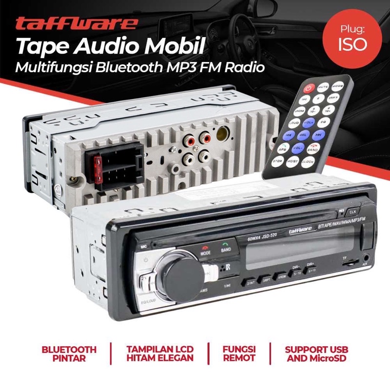 Tape Audio Mobil Multifungsi Bluetooth JSD 520/530/S211L/S210L(335/338)