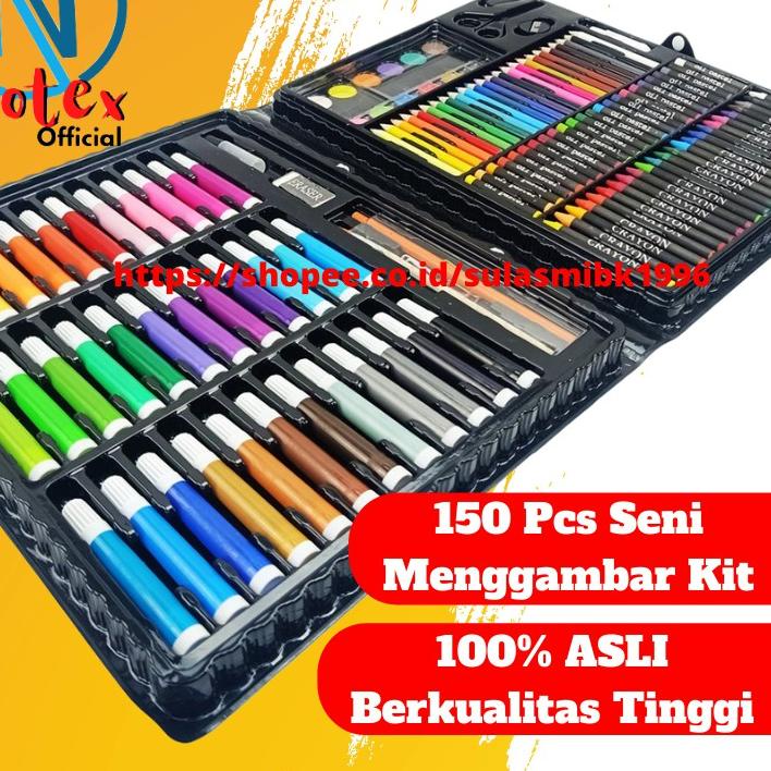 

Limited - Crayon Set Spidol Warna Alat Tulis Pensil Warna Isi 150PCS Peralatan Melukis Alat Menggambar
