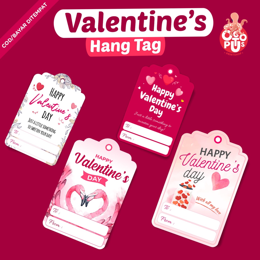 

Hang Tag Valentine | Kartu Ucapan Valentine Murah | Kustom Tulisan
