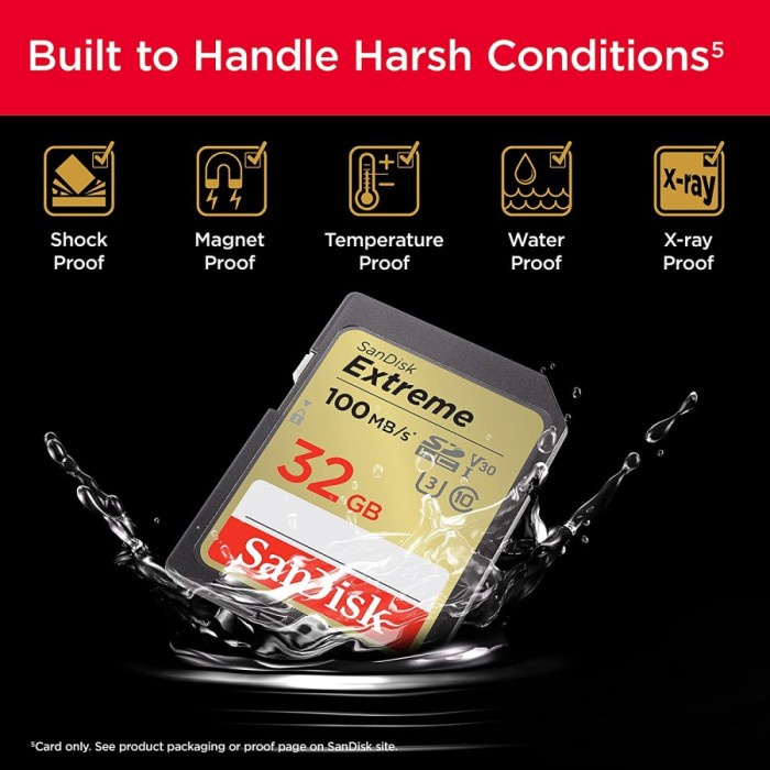 SANDISK SD CARD EXTREME 32 GB 100MB/S - SDCARD EXTREME 32 GB 100 MBPS