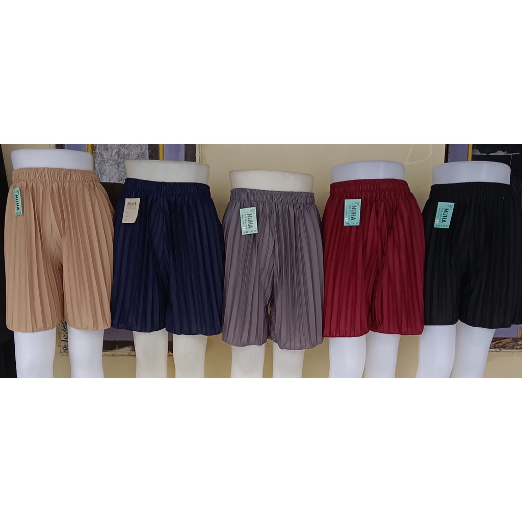 Hot pants jumbo plisket rempel besar/celana pendek wanita/celana santai wanita