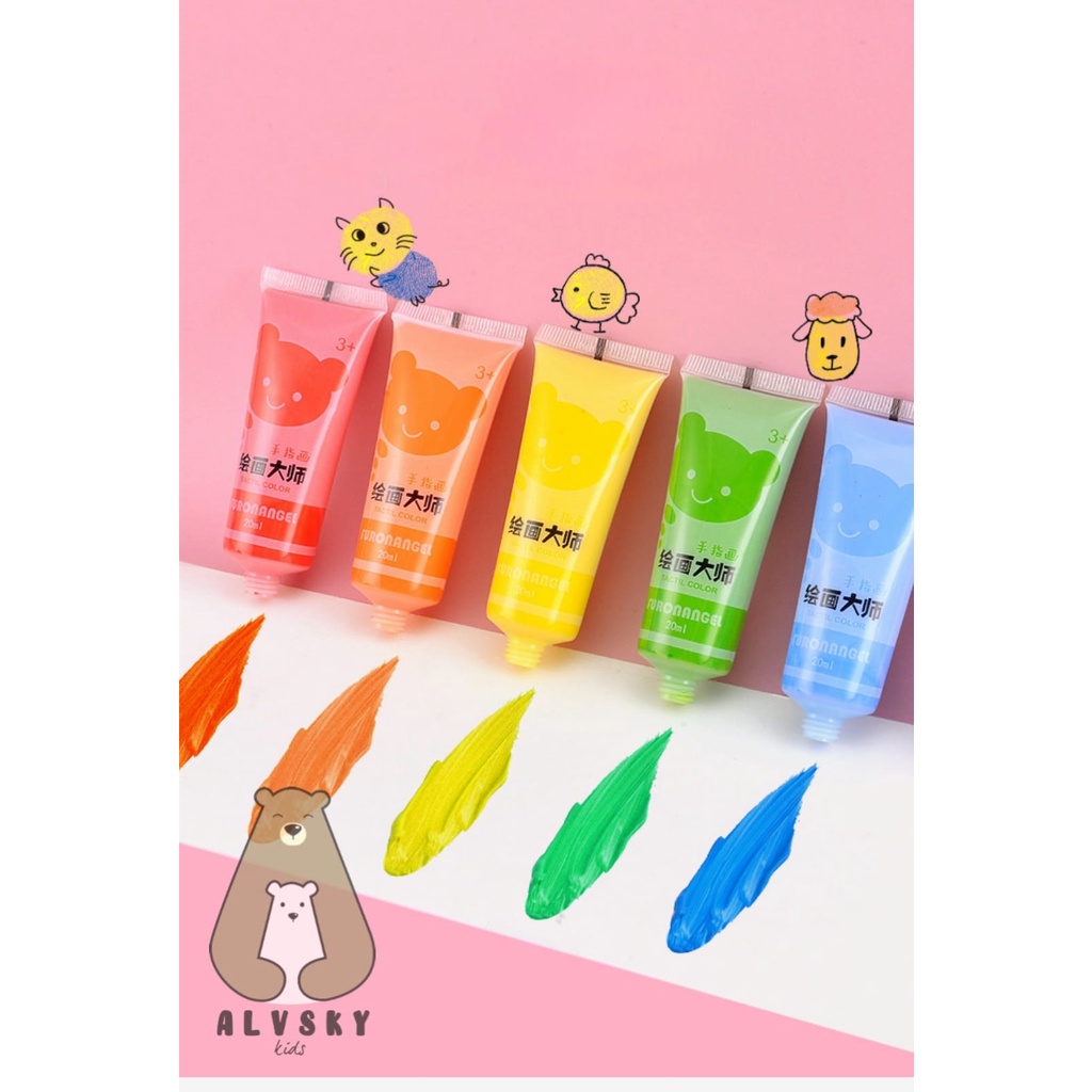 FINGER PAINT NON TOXIC HAND PAINTING CAT TANGAN ANAK