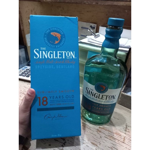 botol bekas minuman miras The singLeton 18y.o import /hiasan dingding Free packing aman