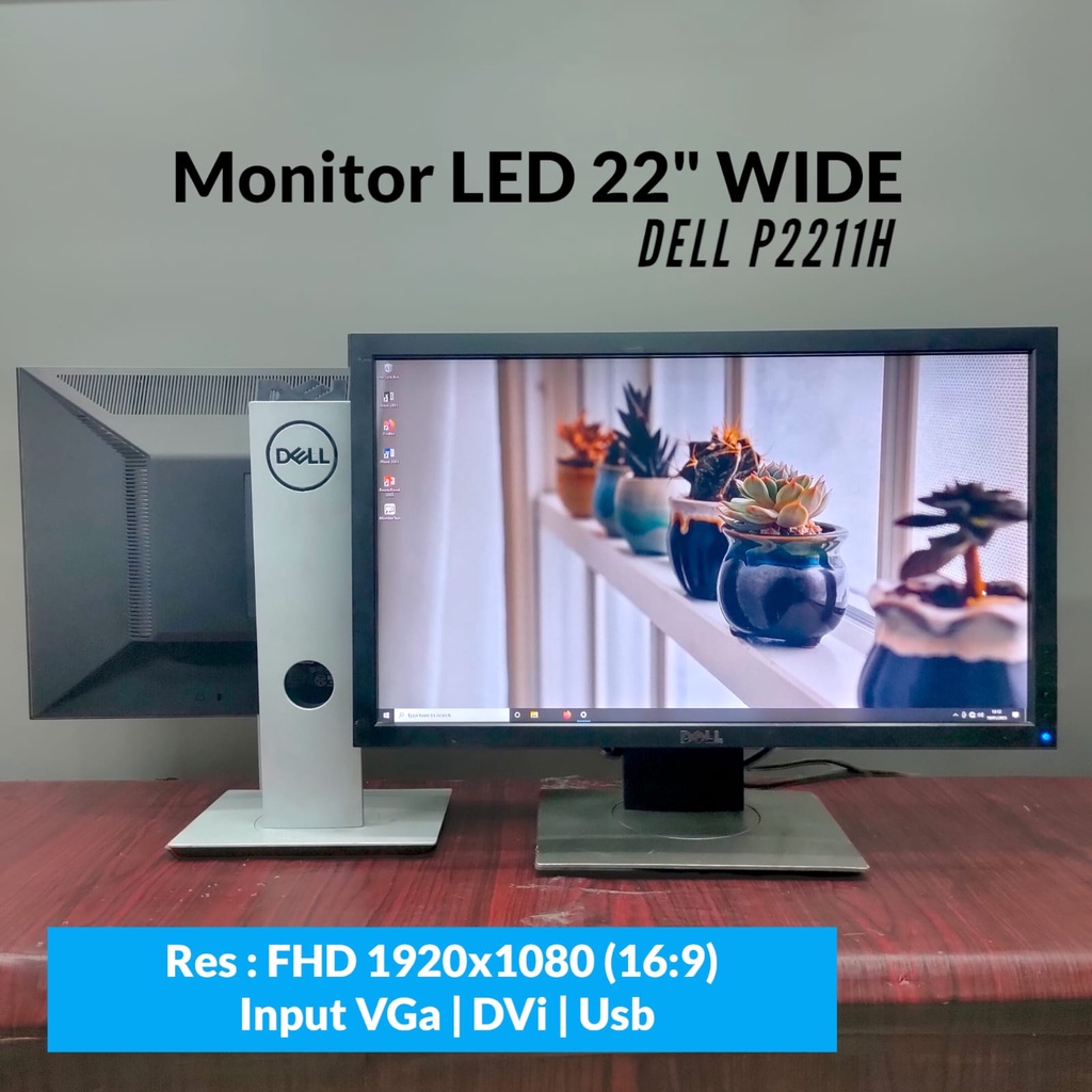 LED LCD Monitor 22 20 Inchi Wide Screen Mulus Normal Berkualitas dan Bergaransi