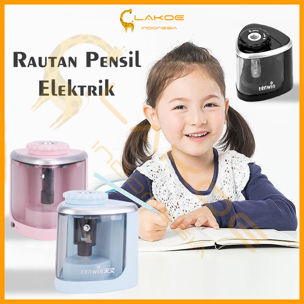 Rautan pensil elektrik Pencil Sharpener serutan electric