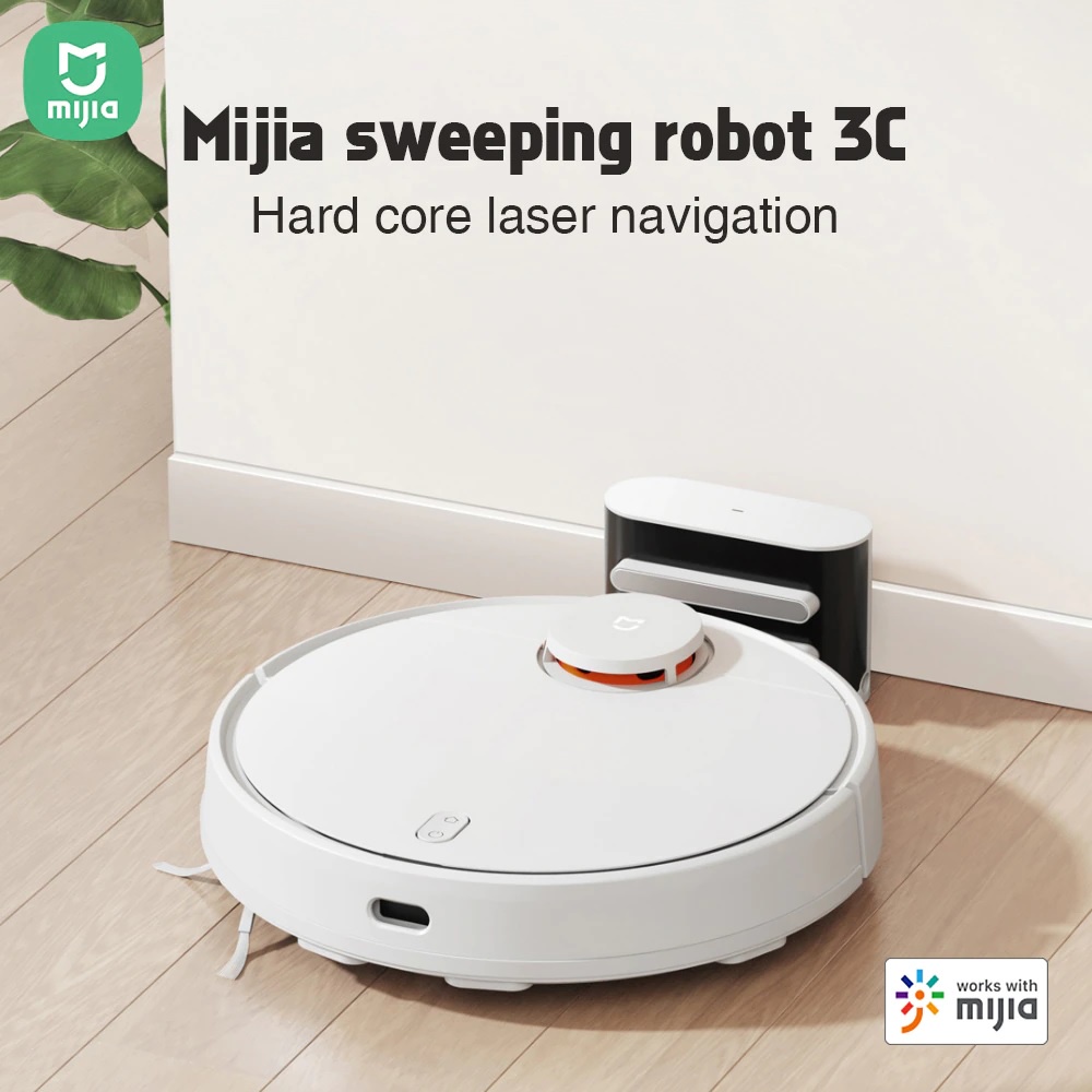 MIJIA Mi Robot Vacuum Cleaner 3C - Smart Robot Vacuum Cleaner Sweeping Mopping - B106CN - Penyedot Debu Robotik - Bisa Vacuum dan Pel