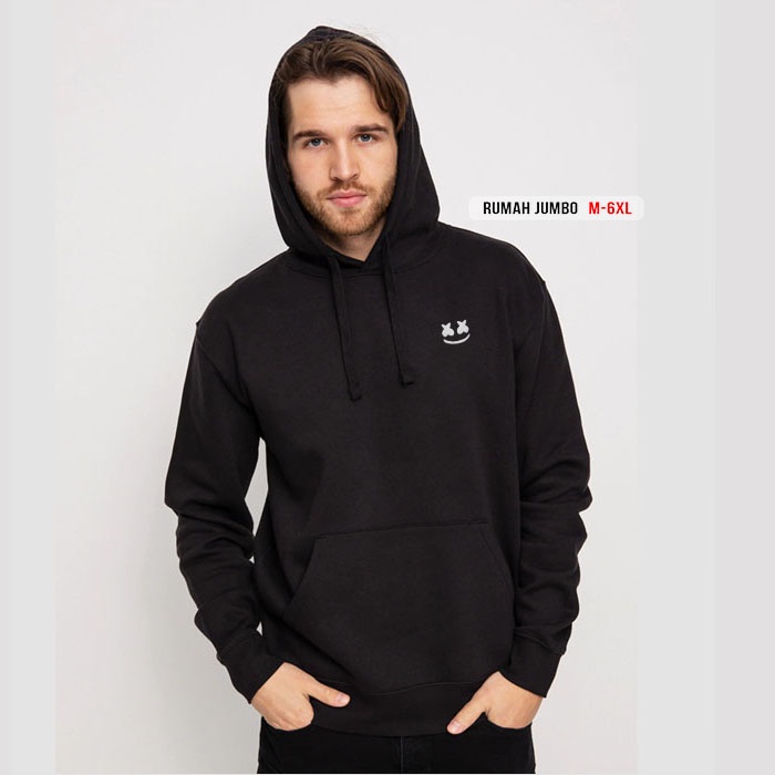 SWEATER HOODIE GARIX BLACK OVERSIZE M -6XL SWITER BIG SIZE