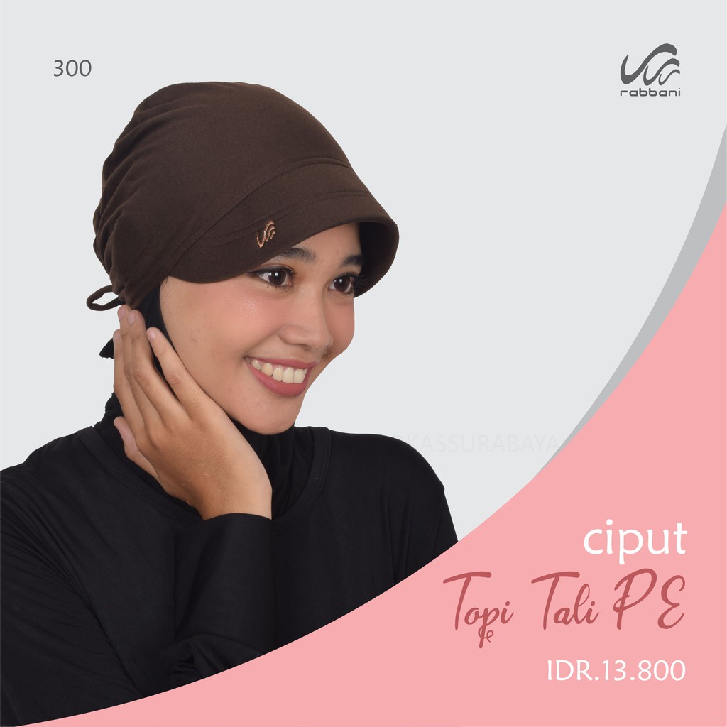 Rabbani Ciput Topi Tali Original, Dalaman Kerudung Rabanni Pet Hitam Asli, Daleman Jilbab Rabani bah