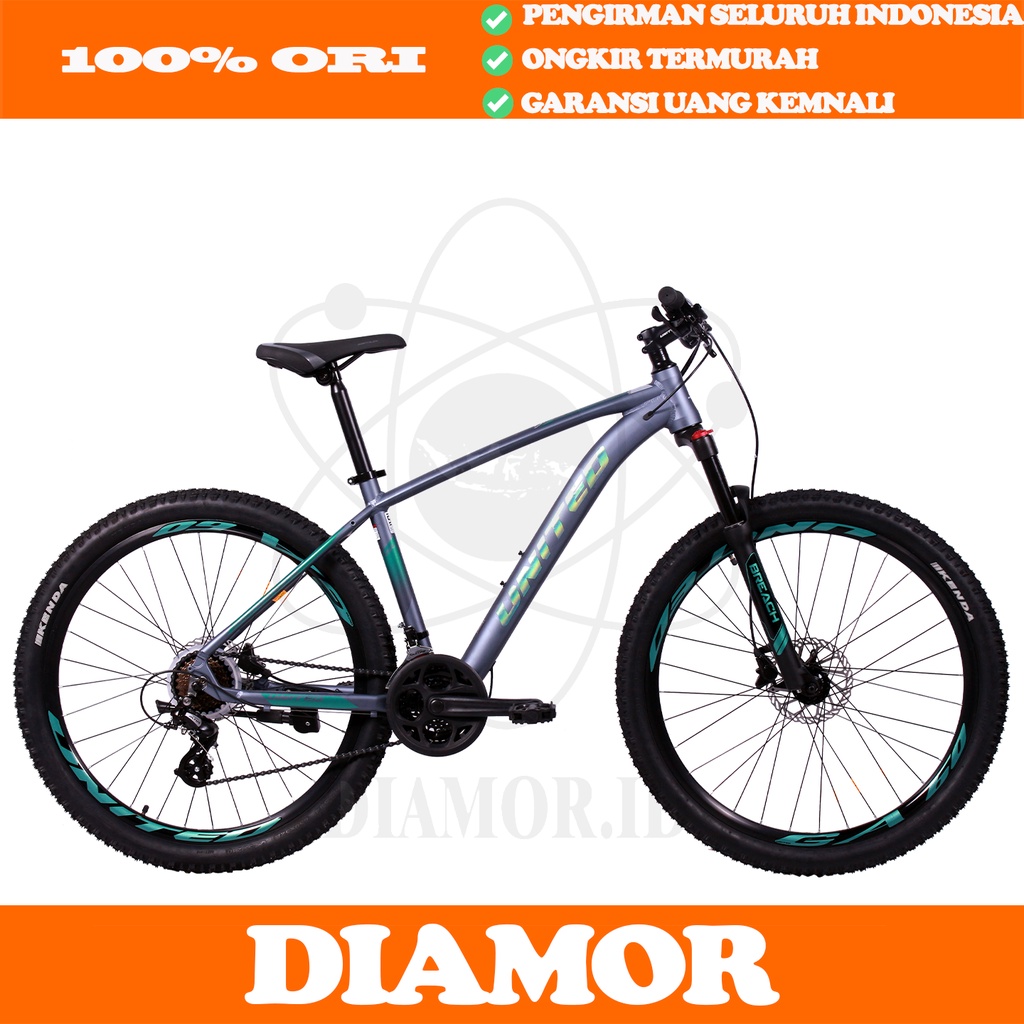 UNITED MONANZA 5.0 Sepeda Gunung MTB 27.5 Inch Alloy Shimano Altus 24 Speed Rem Hidrolik Garansi Res