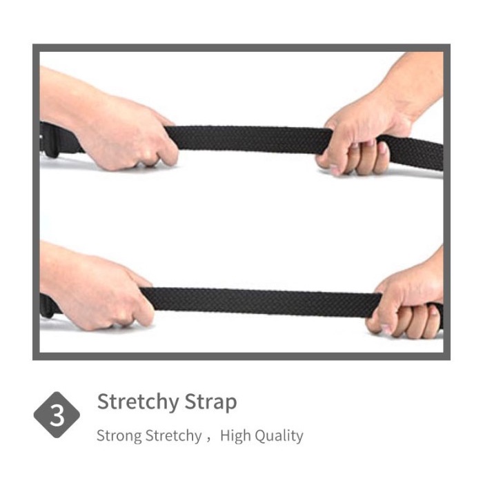 Sabuk Ikat Pinggang Gesper Elastis Rajut Canvas Pria Wanita Dewasa