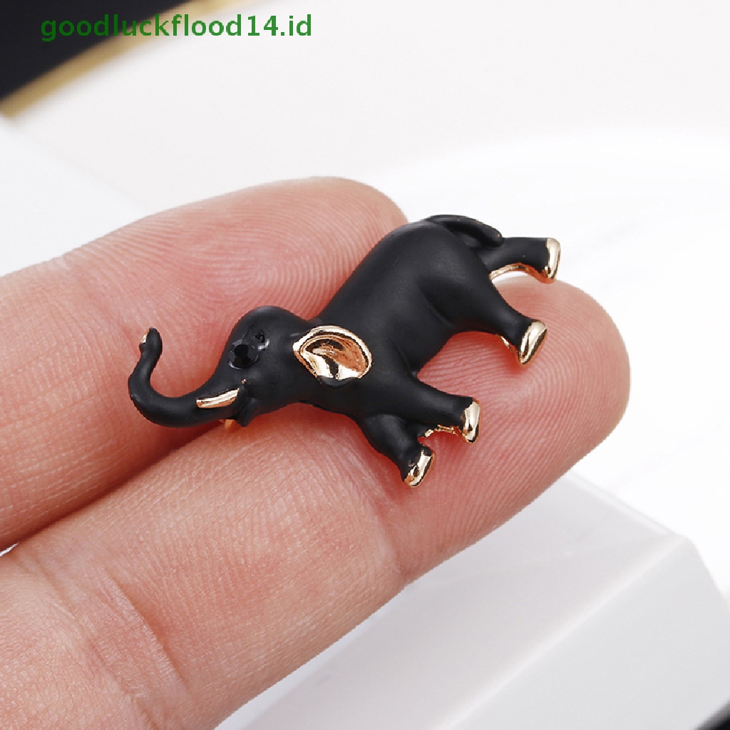 [GOOGFOUR] Enamel Gajah Enamel Kerah Lapel Hewan Bros Pin Buket Perhiasan Hadiah [TOP]