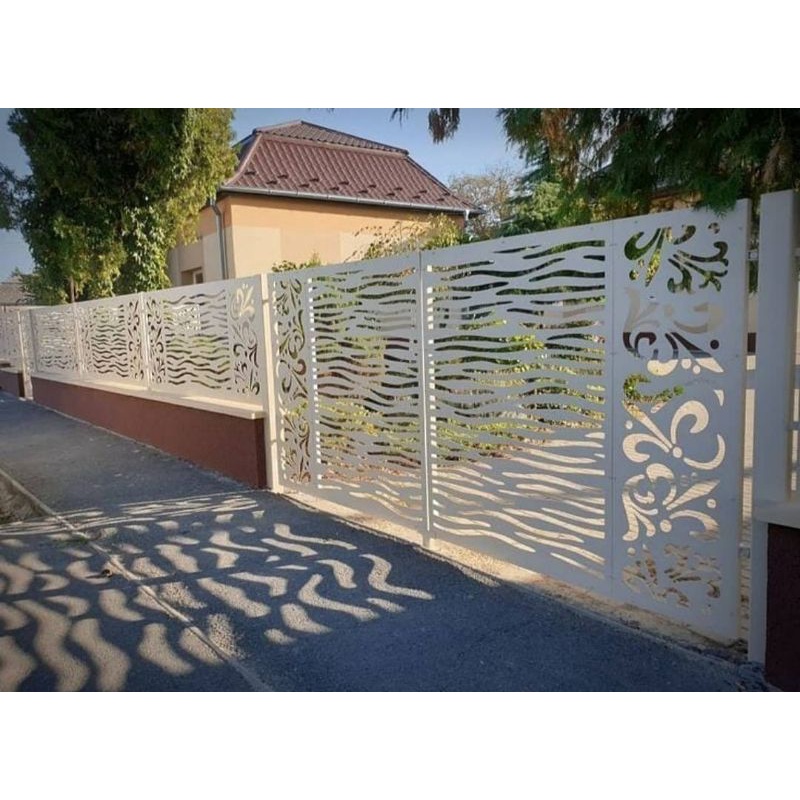 Jual PAGAR RUMAH BESI MINIMALIS LASER CUTTING ( HARGA PERMETER PERSEGI